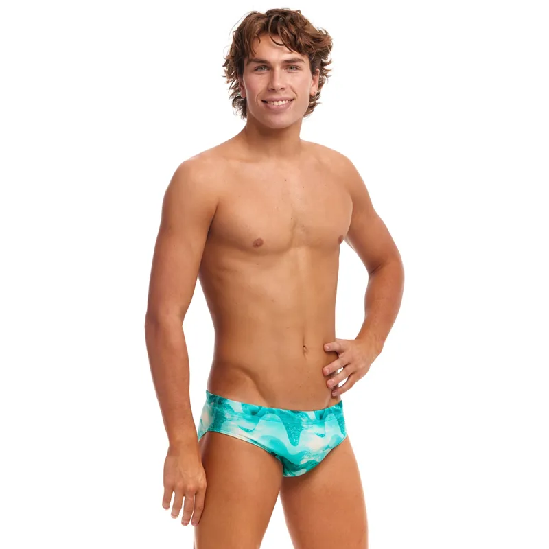Funky Trunks Men's Classic Brief Teal Wave-3