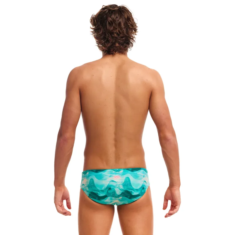 Funky Trunks Men's Classic Brief Teal Wave-2