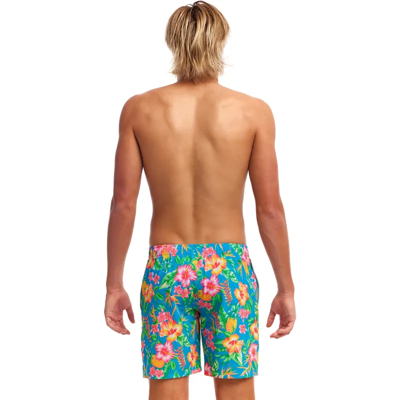 Funky Trunks Men's Long Johnny Short Blue Hawaii-2