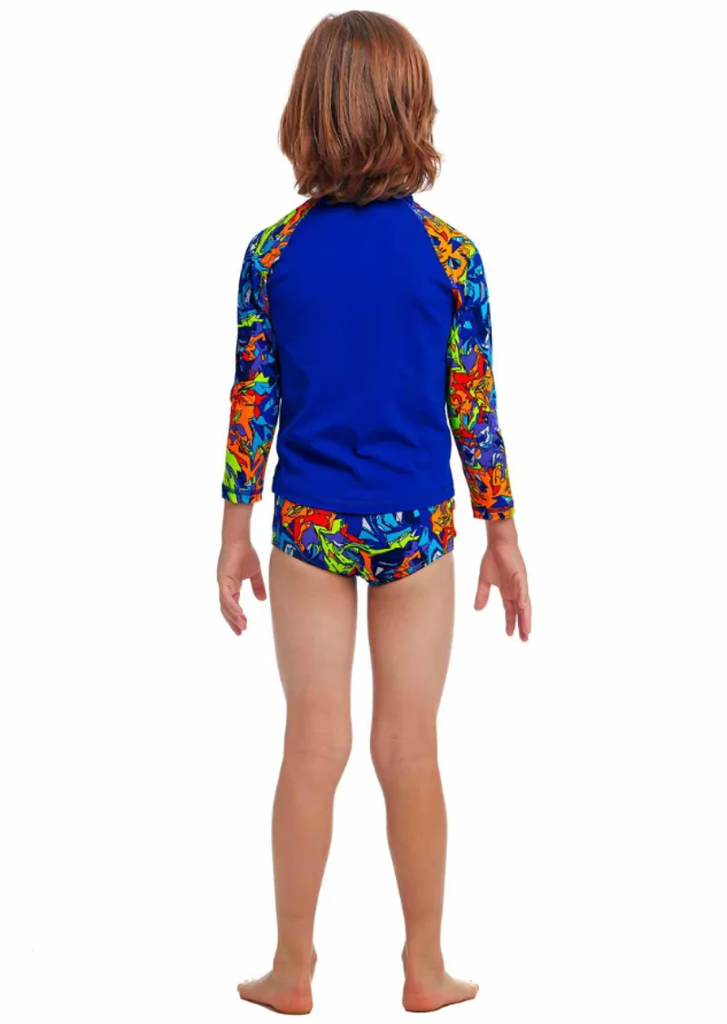 Funky Trunks Toddler Boys Zippy Rash Vest Mixed Mess-2