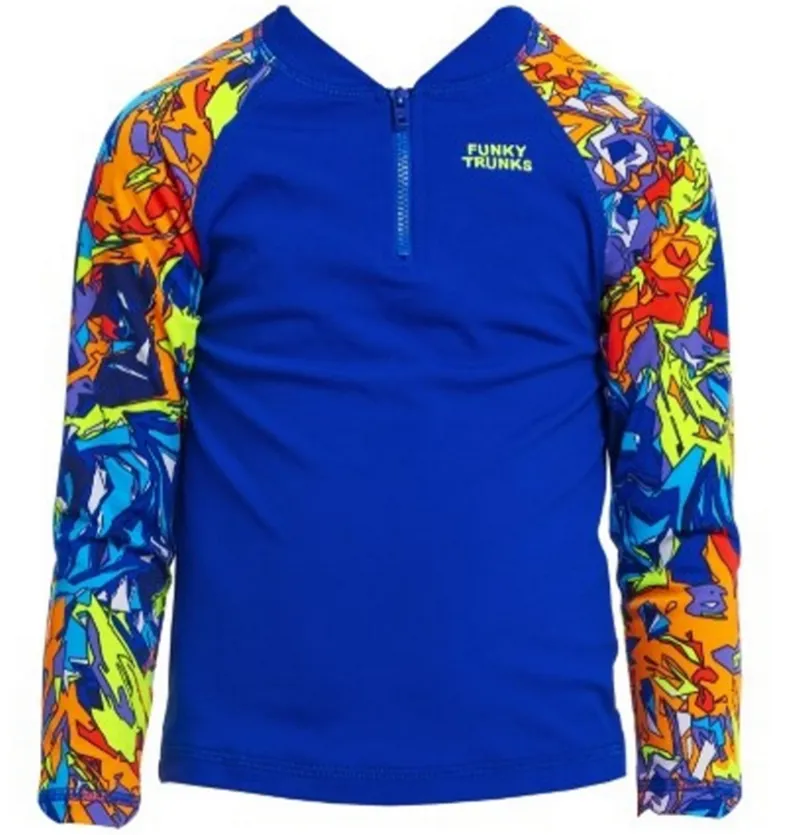 Funky Trunks Toddler Boys Zippy Rash Vest Mixed Mess