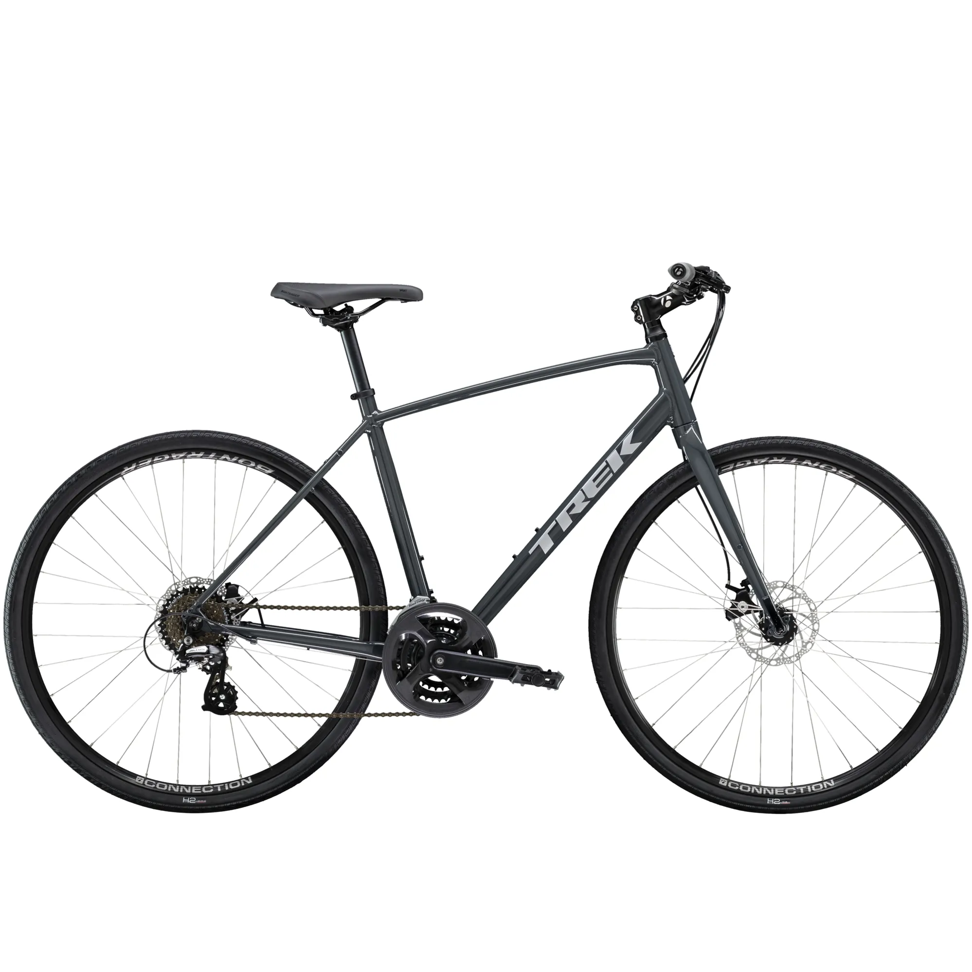 Trek FX 1 Disc Mens Hybrid Bike in Grey Trek FX 1 Disc Mens Hybrid Bike in Grey
