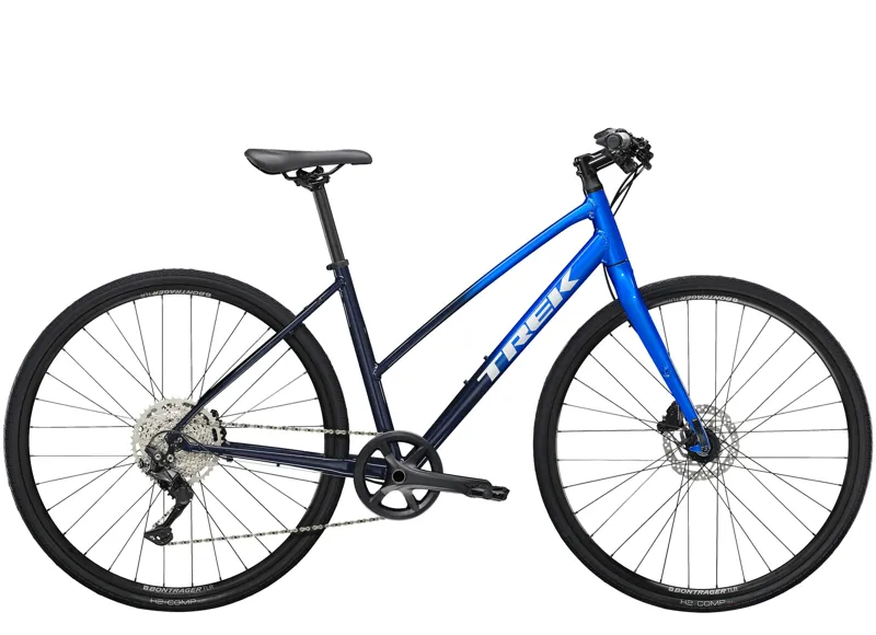 Trek FX 3 Disc Stagger Womens Hybrid Bike in Alpine-Deep/DarkBlue