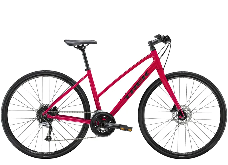 Trek FX 3 Disc Stagger Womens Hybrid Bike in Pink