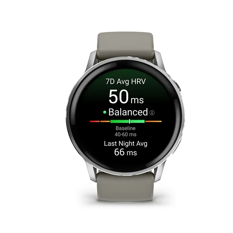 Garmin Venu 4 45 mm Silver with Silver Gray Silicone Band-1