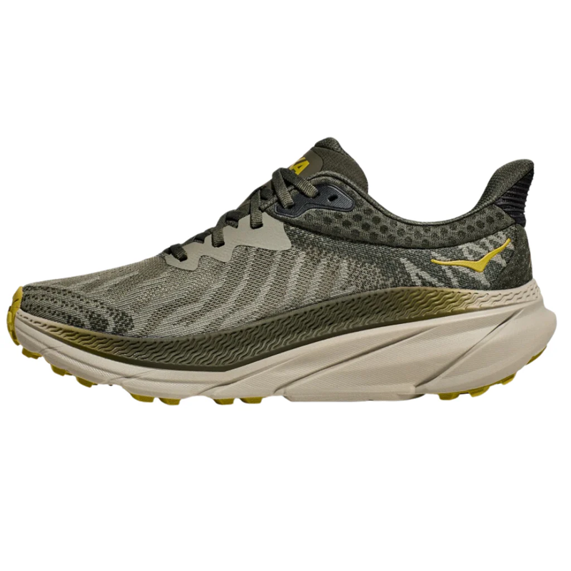 Hoka One One Mens  Challenger ATR 7 Running Shoes Olive Haze/Forest Cover-1