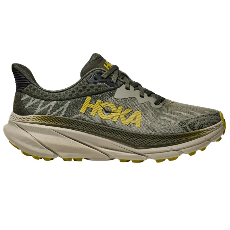 Hoka One One Mens  Challenger ATR 7 Running Shoes Olive Haze/Forest Cover