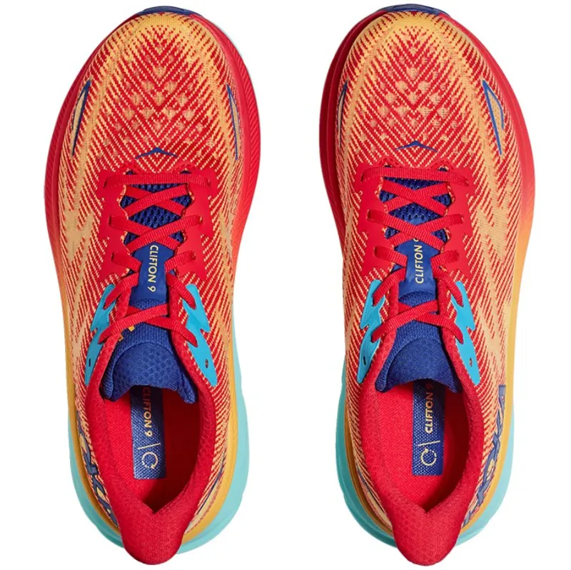 Hoka One One Men's Clifton 9 Running Shoes Cerise/Cloudless-6