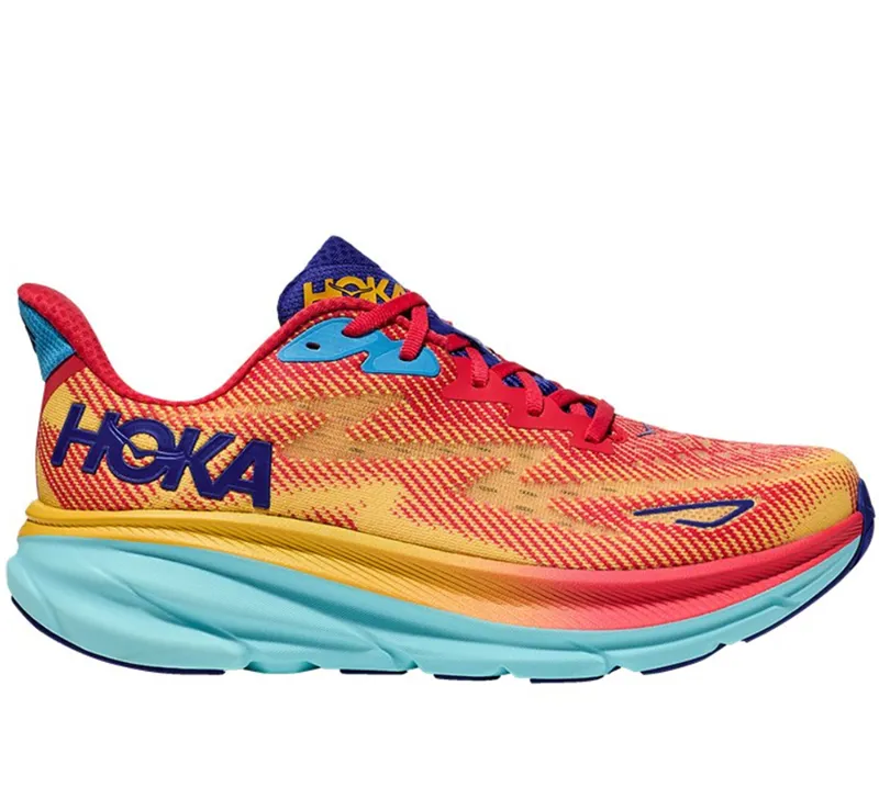 Hoka One One Men's Clifton 9 Running Shoes Cerise/Cloudless