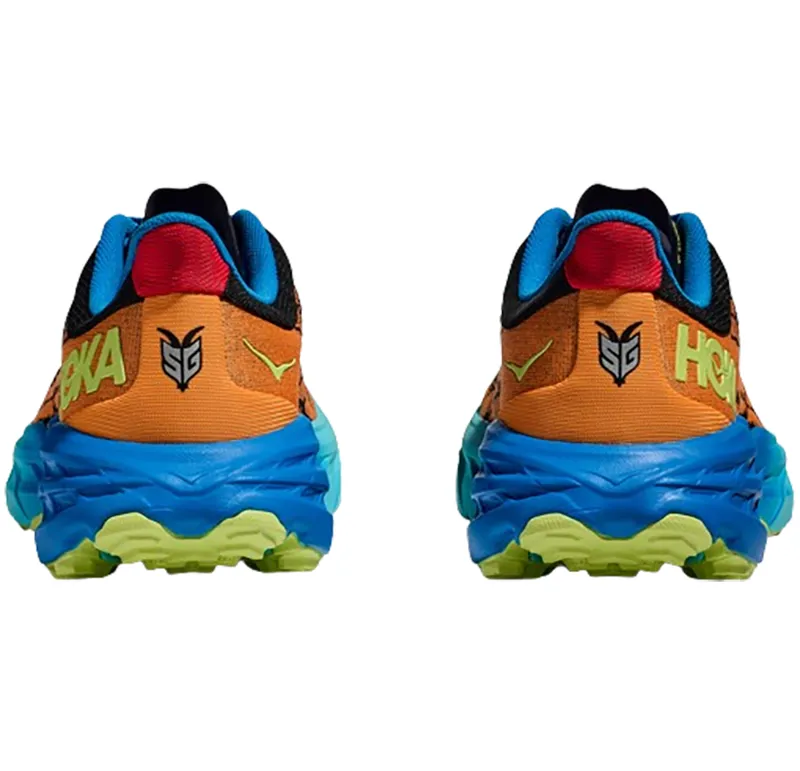 Hoka One One Men's Speedgoat 5 Running Shoes Solar Flare/Diva Blue-4