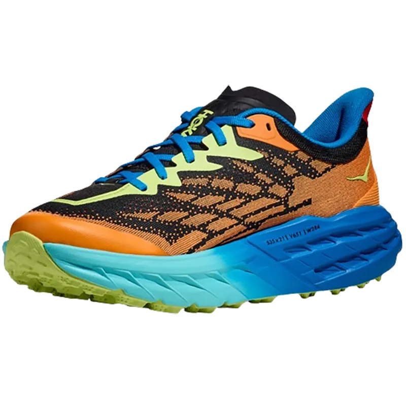 Hoka One One Men's Speedgoat 5 Running Shoes Solar Flare/Diva Blue-3