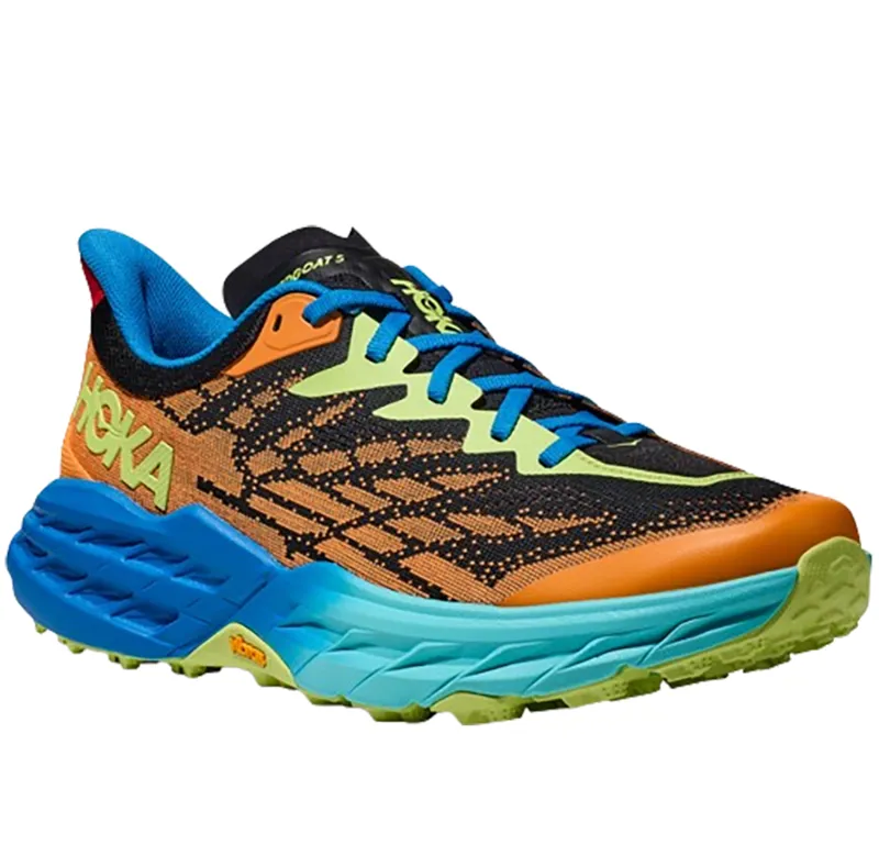 Hoka One One Men's Speedgoat 5 Running Shoes Solar Flare/Diva Blue-2
