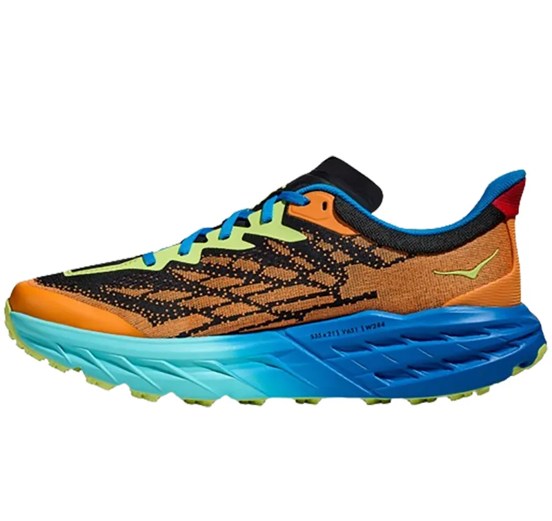Hoka One One Men's Speedgoat 5 Running Shoes Solar Flare/Diva Blue-1