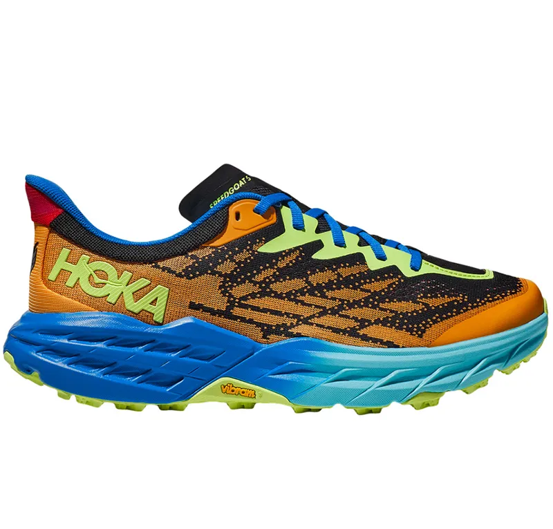 Hoka One One Men's Speedgoat 5 Running Shoes Solar Flare/Diva Blue
