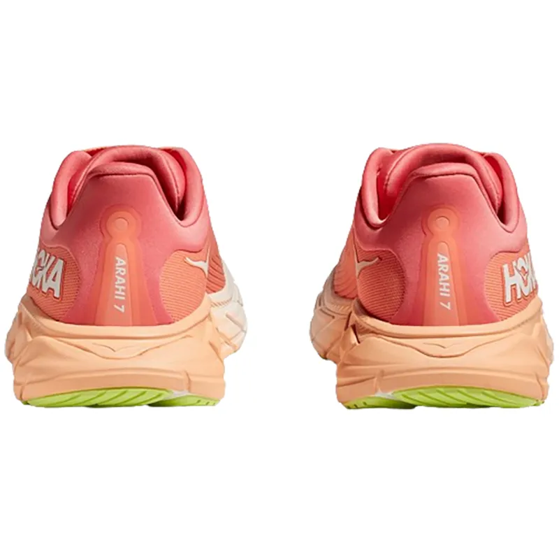 Hoka One One Women's Arahi 7 Running Shoes Papaya/Coral-5