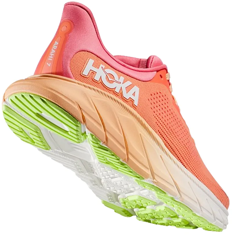 Hoka One One Women's Arahi 7 Running Shoes Papaya/Coral-4