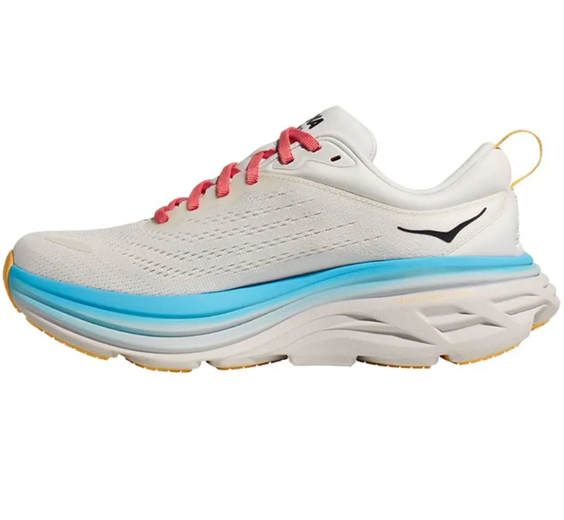 Hoka One One Women's Bondi 8 Blanc de Blanc/Swim Day-1