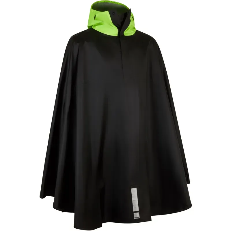 Hump Reflective Waterproof Poncho Black One Size-1