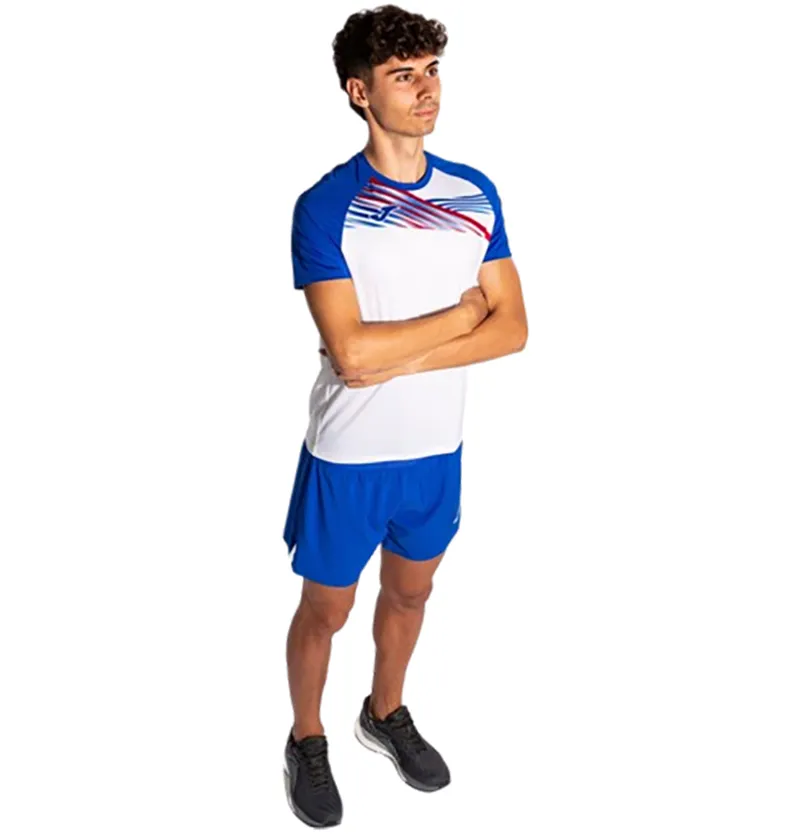 Joma Men's Elite X Short Sleeve T-Shirt White/Blue-6
