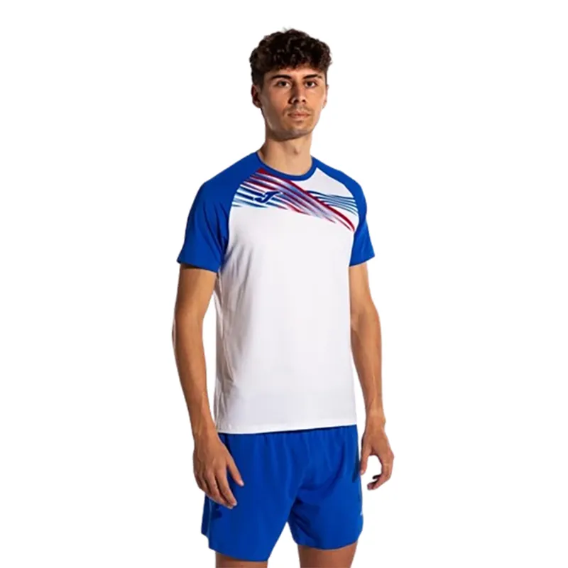 Joma Men's Elite X Short Sleeve T-Shirt White/Blue-2