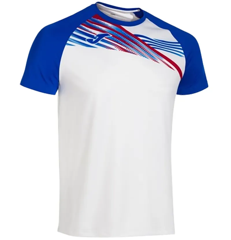 Joma Men's Elite X Short Sleeve T-Shirt White/Blue