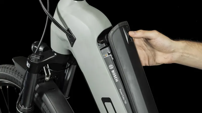 Cube Kathmandu Hybrid One 750 Electric Bike in Swamp Grey-3