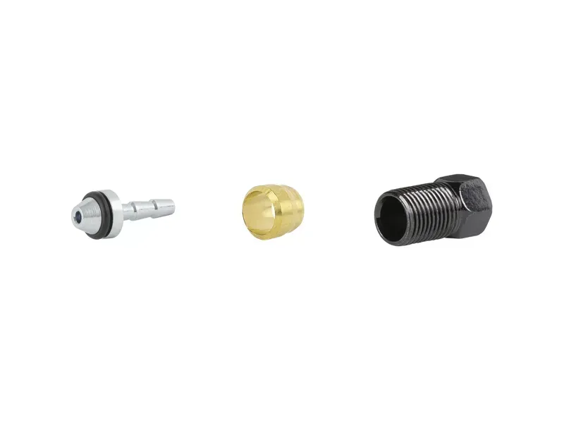 Promax D-Plug Type Brake Hose Fitting Kit in Silver/Gold