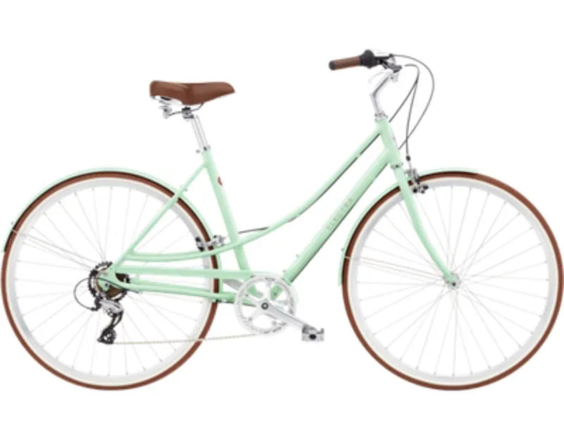 Electra Loft 7D Womens Step-Thru Hybrid Bike in Seafoam