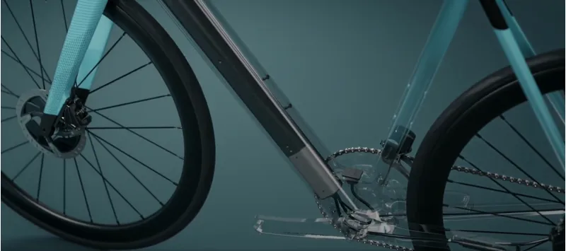 Orbea Gain M30 Electric Road Bike in White Chic/Green Artichoke-2