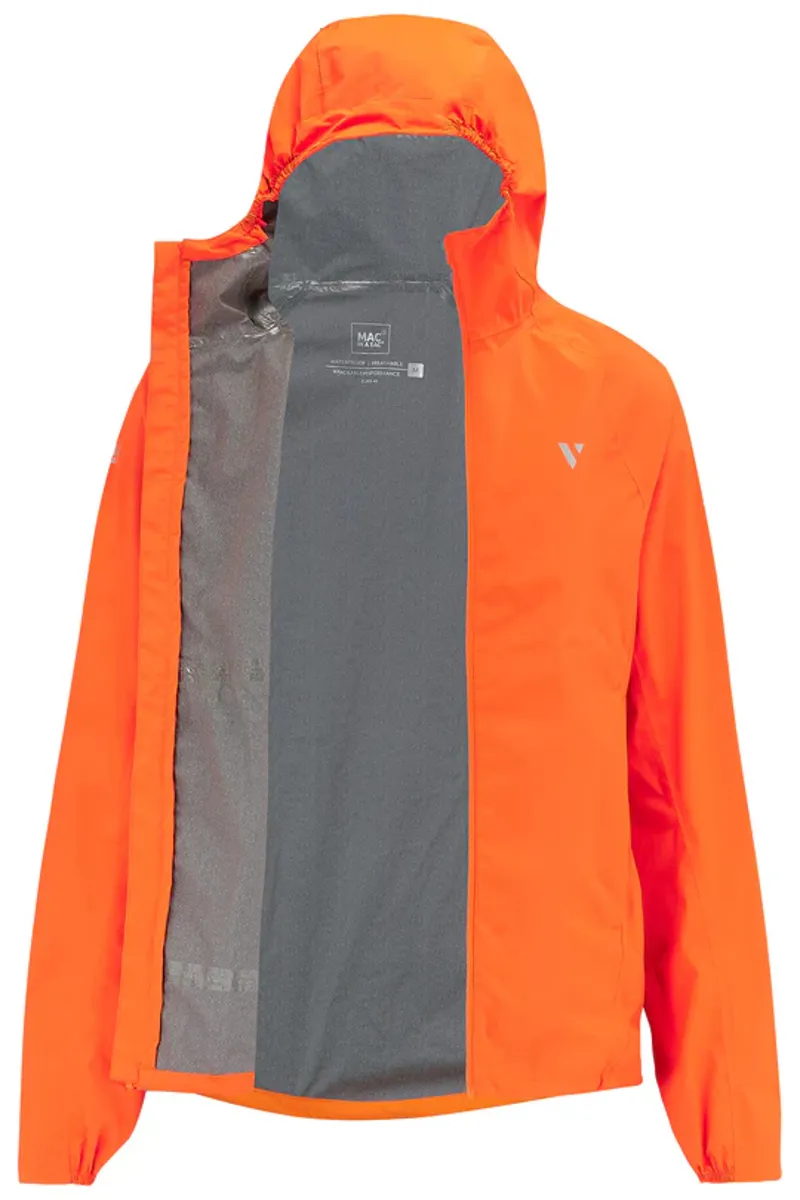 Mac In A Sac Mens Venture Ultralite Jacket Neon Orange