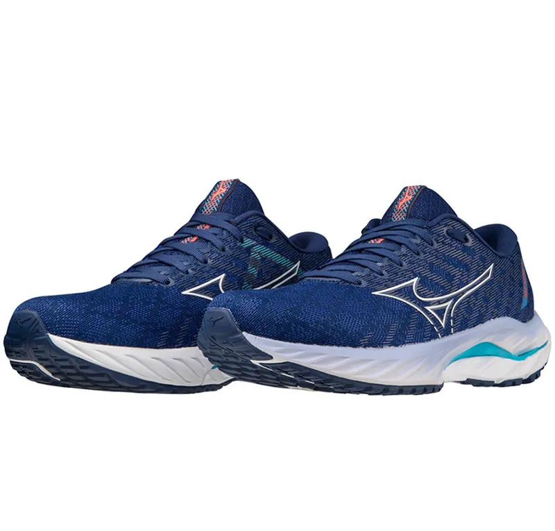 Mizuno Women's Wave Inspire 19 BDepths/White/Aquarius-4