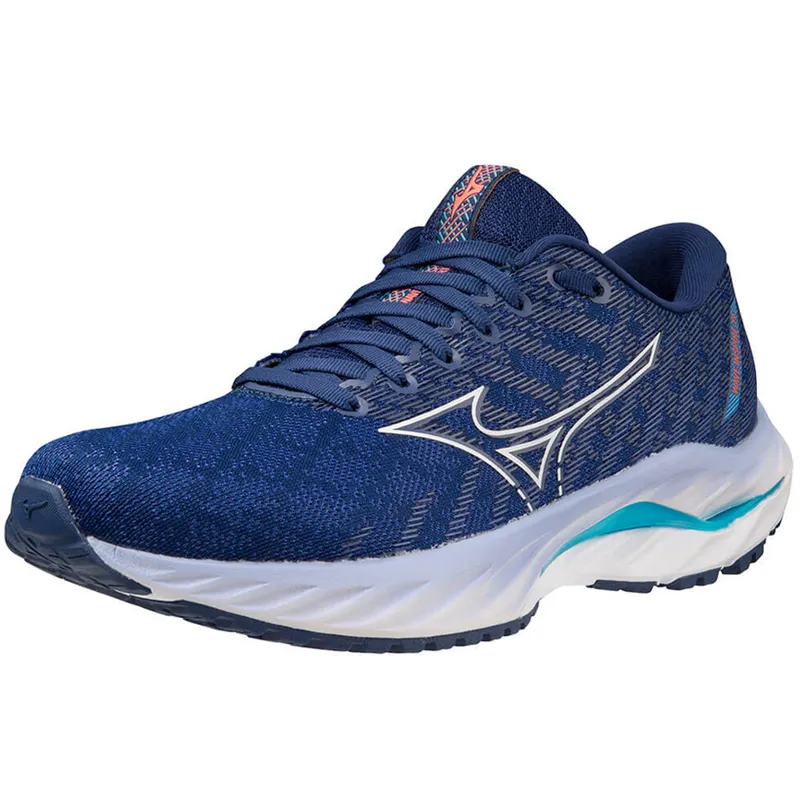 Mizuno Women's Wave Inspire 19 BDepths/White/Aquarius-2
