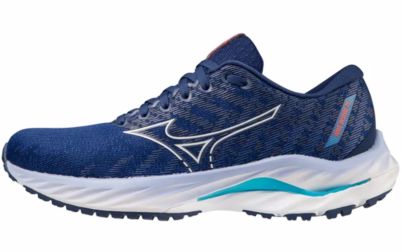 Mizuno Women's Wave Inspire 19 BDepths/White/Aquarius-1