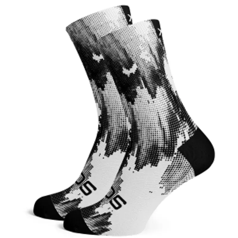 Crew Length Socks White Gravel
