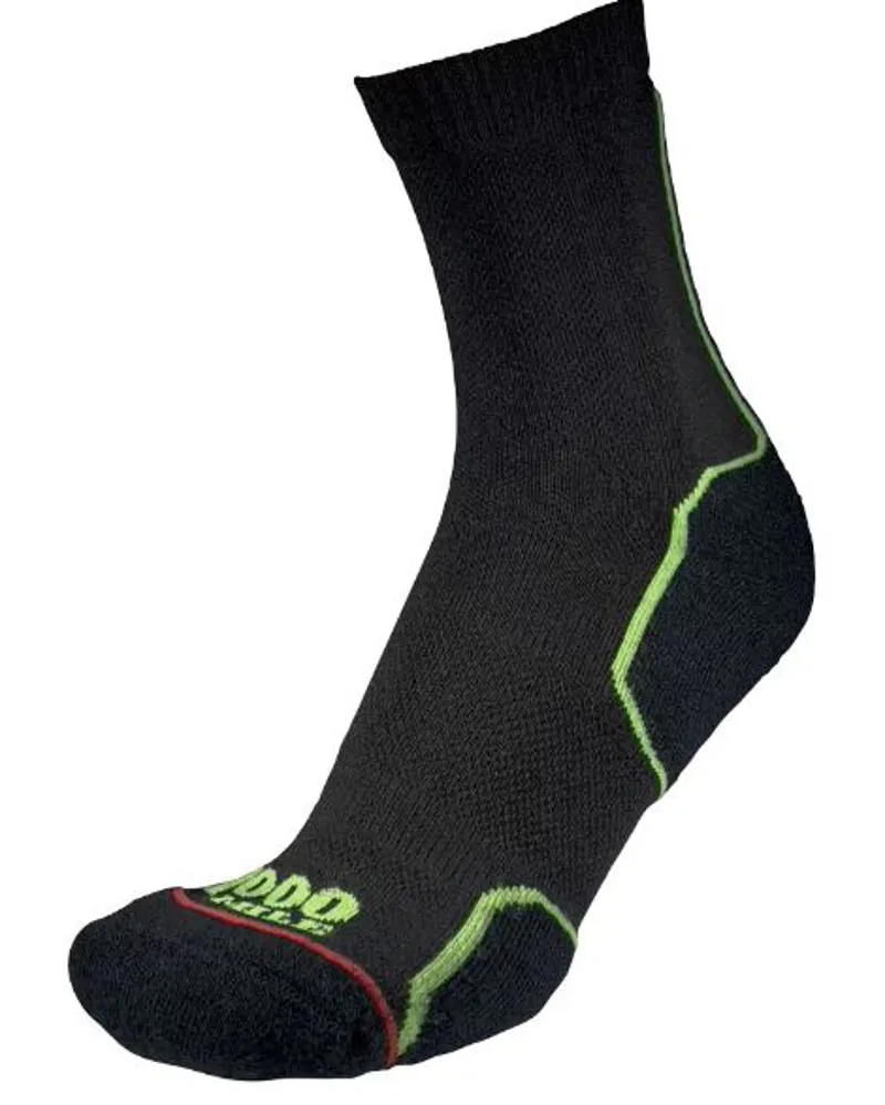 1000 Mile Mens Run Crew Twin Pack Socks in Black-1