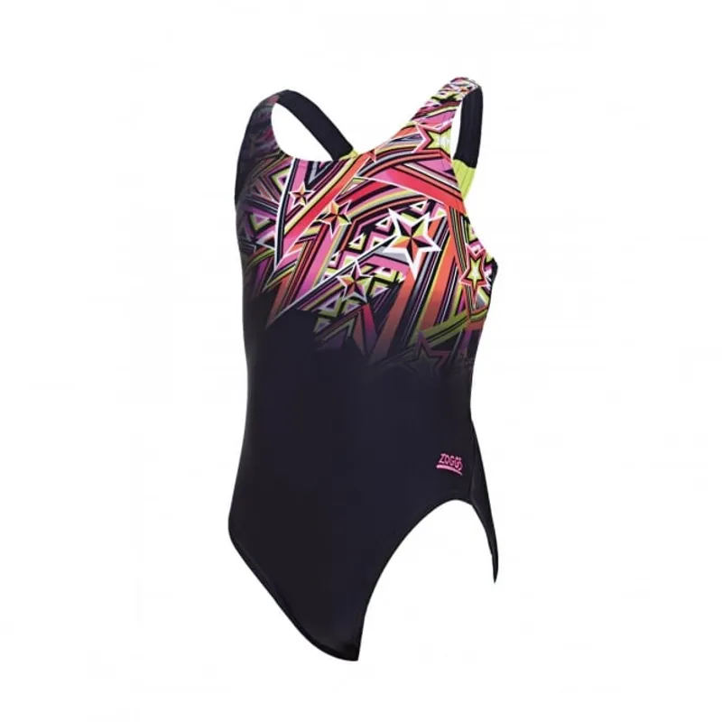 Zoggs Junior Girls Rowleeback Swimsuit Starburst