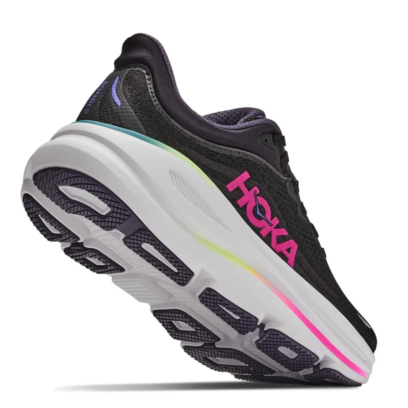 Hoka One One Women's BONDI 9 BLACK / NEON DRAGONFRUIT-1
