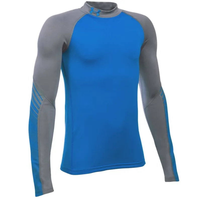 Under Armour Boys' UA ColdGear Armour Up Mock Blue