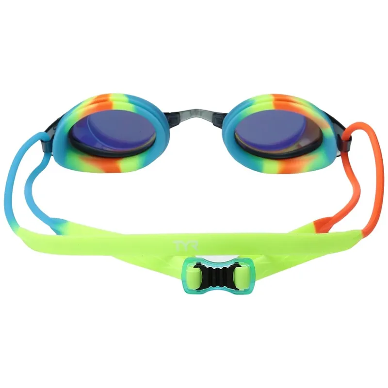 TYR Blackhawk JR Goggle  - Gold/Blue/Orange Mirrored-1