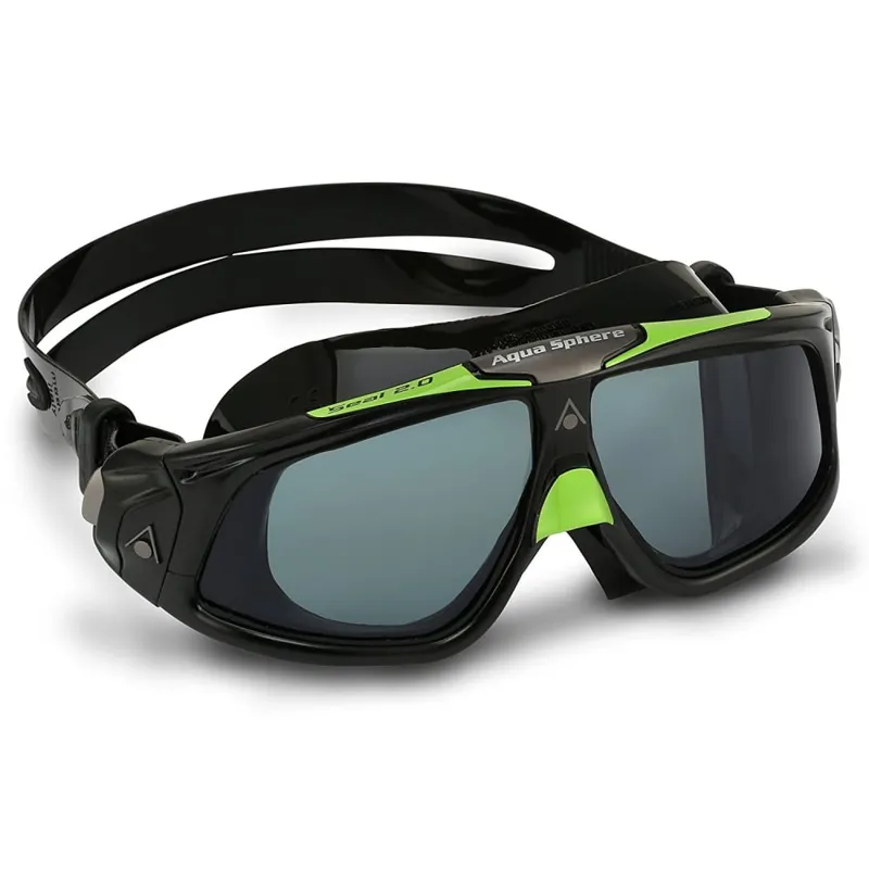 AquaSphere Seal 2.0 Swim Goggles Smoke Tinted - Black/Green