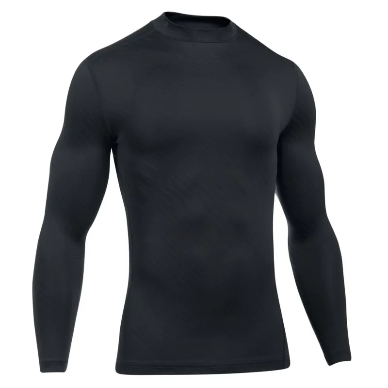 Under Armour Men's UA ColdGear Armour Jacquard Compression Mock Black