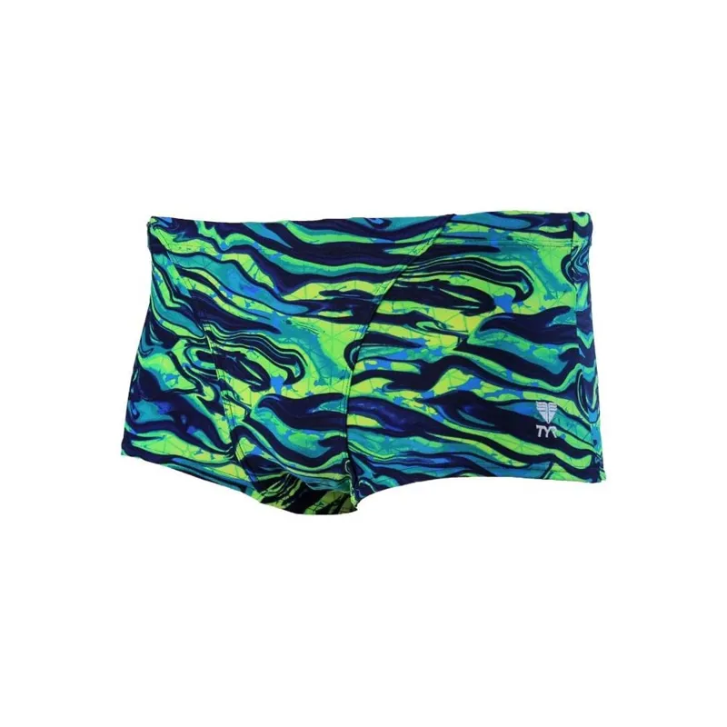 TYR Mens Miramar All Over  Trunks/ Sz 32 - Blue/Green