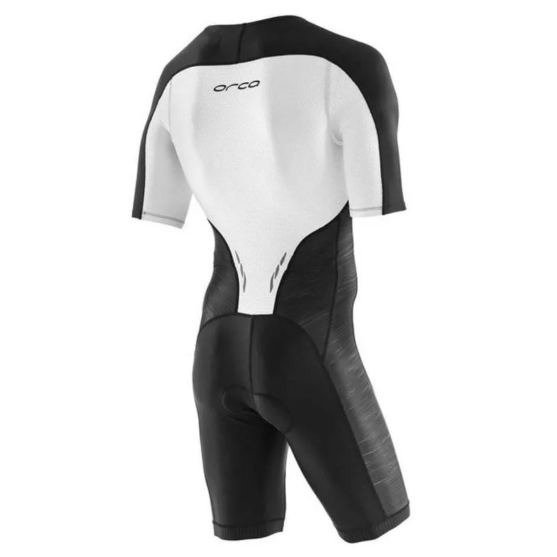 ORCA Men's Core Short Sleeve Tri Race Suit Black/ White-1