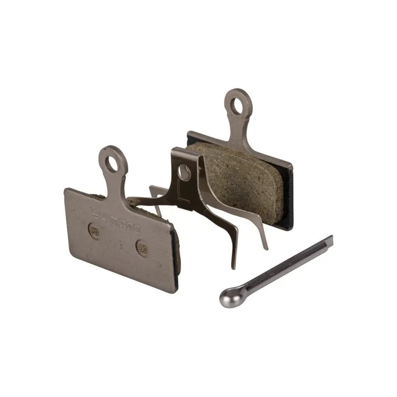 Shimano Spares BRBX G03S Pad and Spring Steel Back Resin - Silver Pair