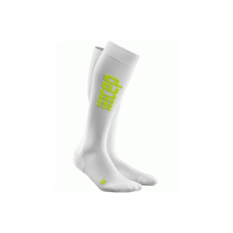  CEP Women's Run Ultralight Socks - White/Grey 