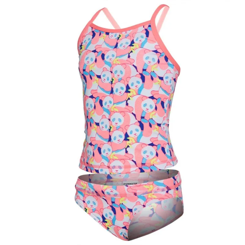 Funkita Girls Eco Tankini - Pink Panda-2