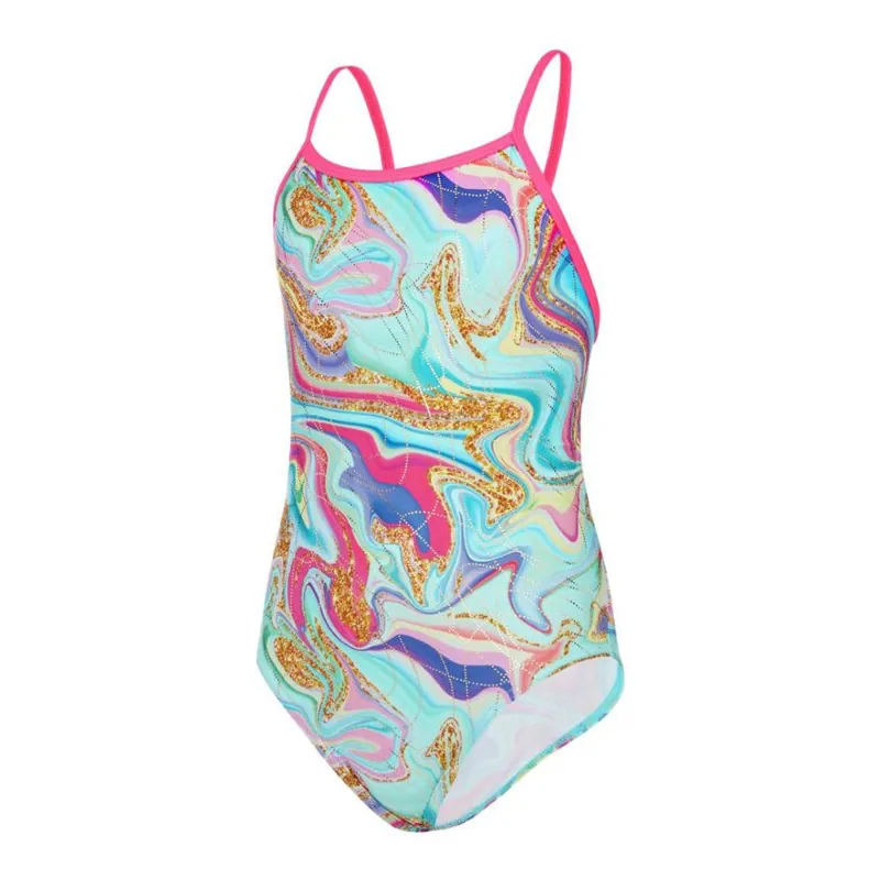  Maru Girl's Donatella Ecotech Sparkle Fly Back Swimsuit-2