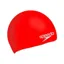Speedo Plain Moulded Junior Silicone Swimcap Red