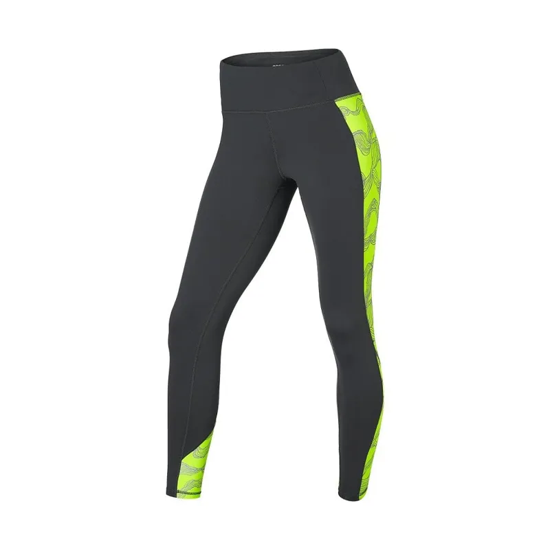 Brooks Women's Nightlife Tight - Grey/Yellow X-Small