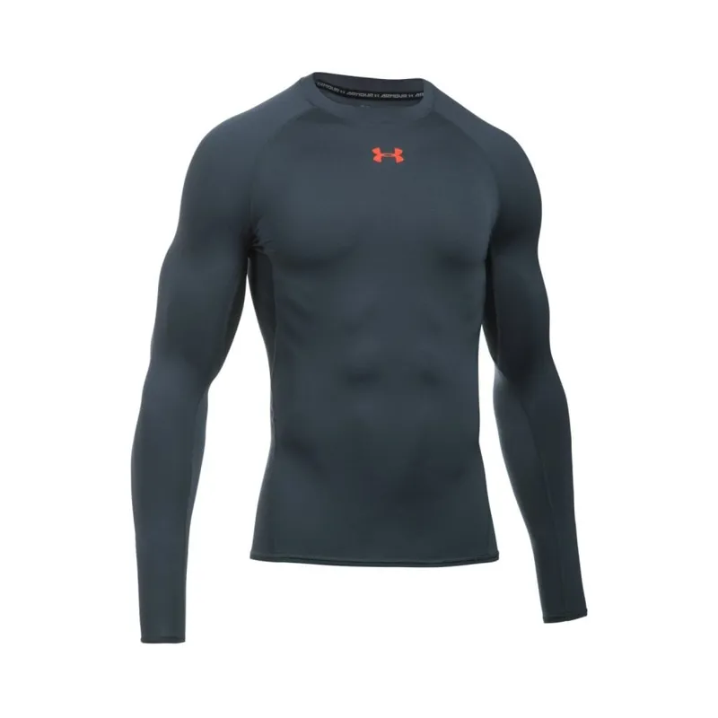 Under Armour Men's UA HeatGear Armour Long Sleeve Compression Shirt Grey S